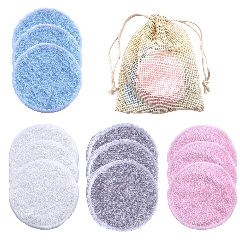Bamboo Fiber Trunk - Almohadillas desmaquillantes reutilizables, almohadillas de maquillaje