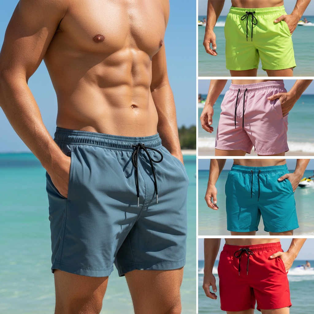 Trunk Breathable Men - Shorts de Baño Lisos para Hombre,