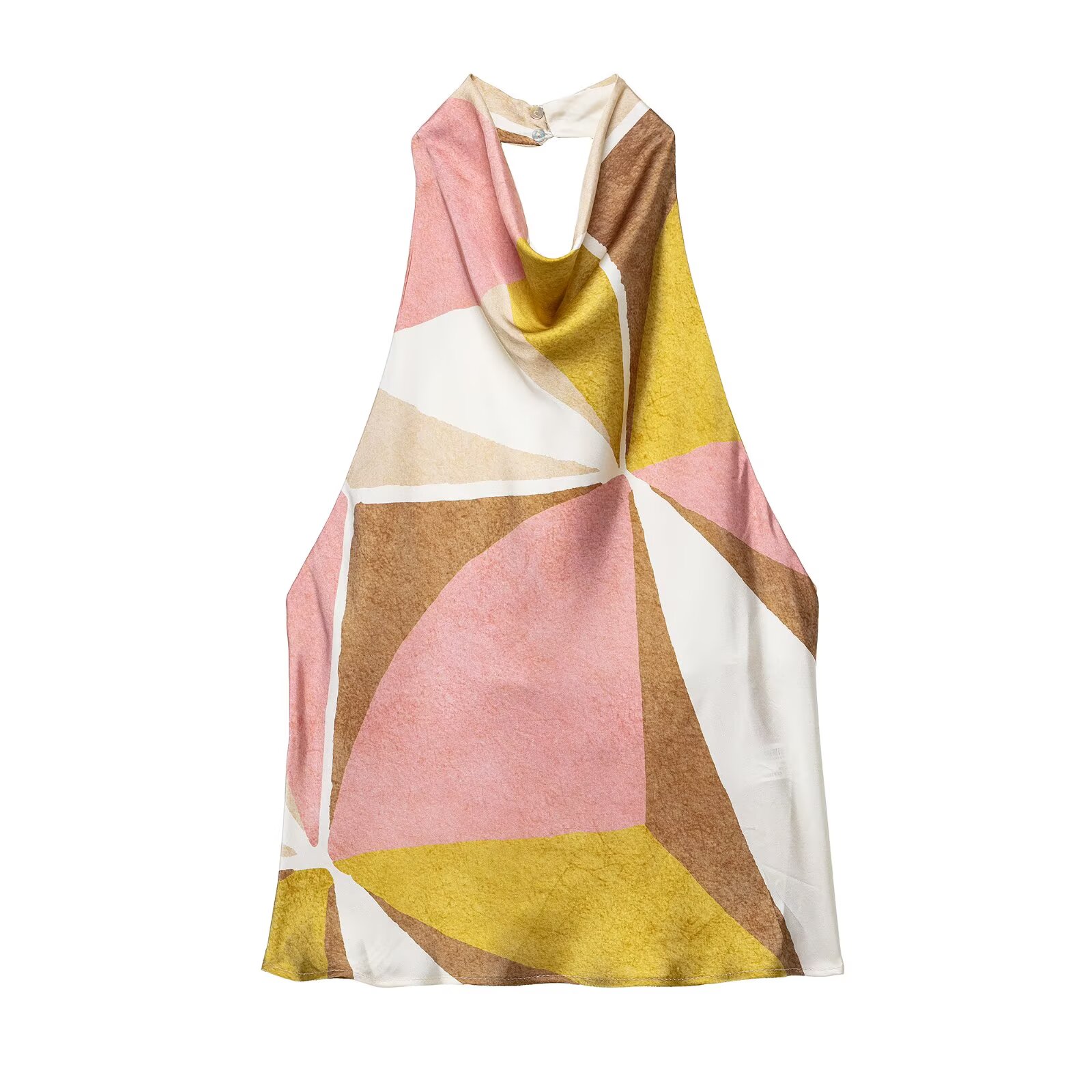 Suspender Tank Top - Zevity-Camiseta sin mangas con estampado geométrico