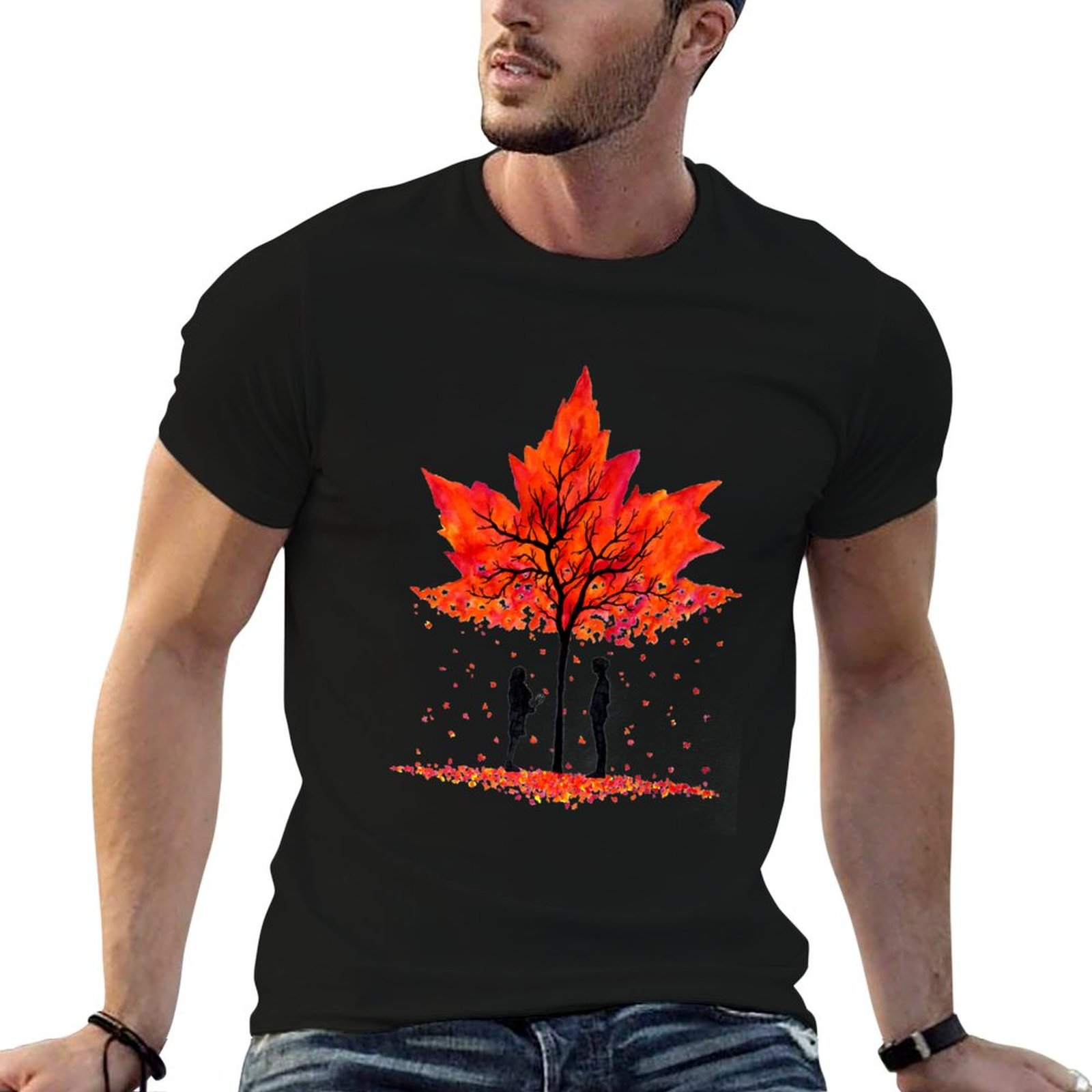 Undershirt Crew Neck - Camiseta Love under the Maple Tree,