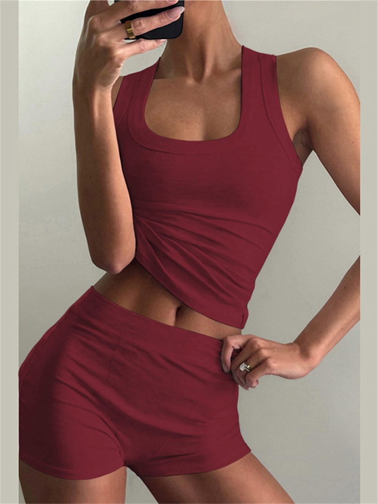 Conjunto informal de 2 piezas  - Tank Top Ribbed reseña y precio