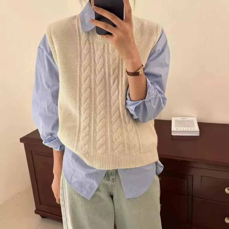 2025 nuevo chaleco tejido con  - Sleeveless Undershirt reseña y precio