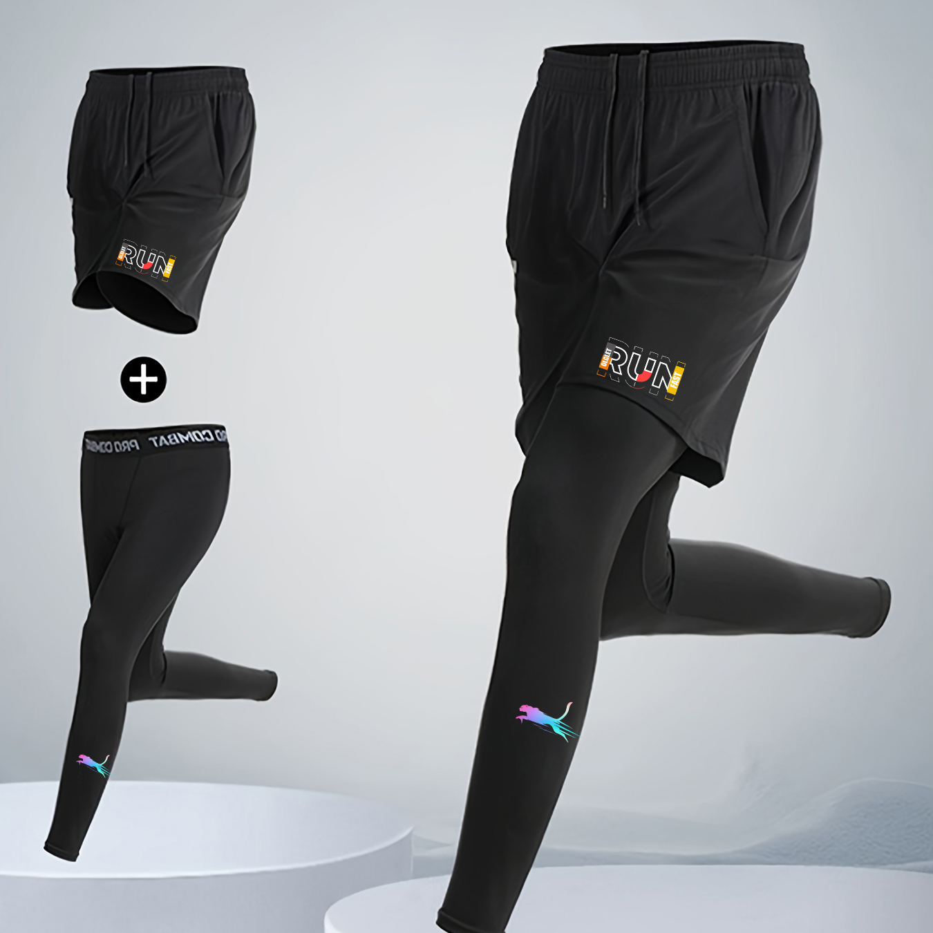 Conjunto Deportivo de 2 Piezas - Compression Shorts Athletes reseña y precio