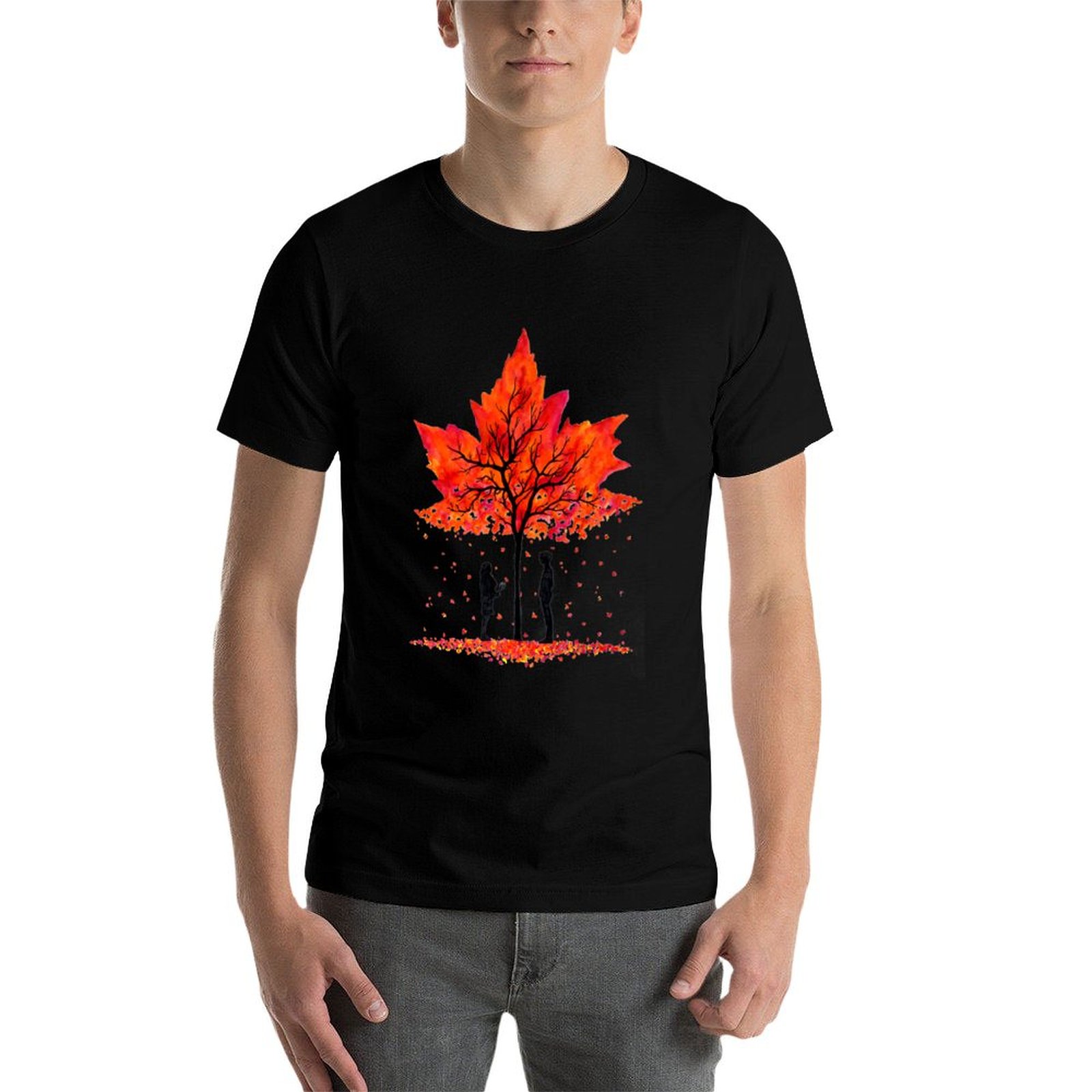 Camiseta Love under the Maple  - Undershirt Crew Neck reseña y precio
