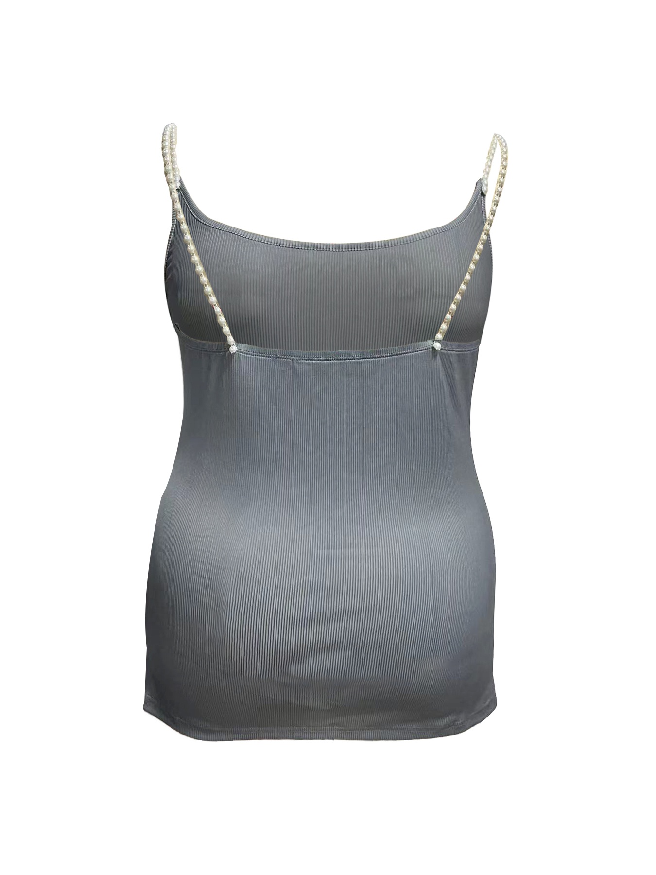 Camiseta corta gris con estamp - Tank Top Ribbed reseña y precio